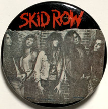 1989 Licensed Skid Row Pinback Button from &quot;Button-Up&quot; - £5.44 GBP