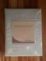 Cuddledown Hotel Sateen 100% Cotton Full Flat Sheet 400 Thread Count Ivory NIP - £55.22 GBP