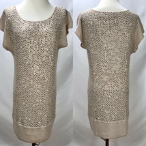 New Haute Hippie Sequin Silk Blend Almost Sleeveless Stretch Knit Dress Size M - £53.95 GBP