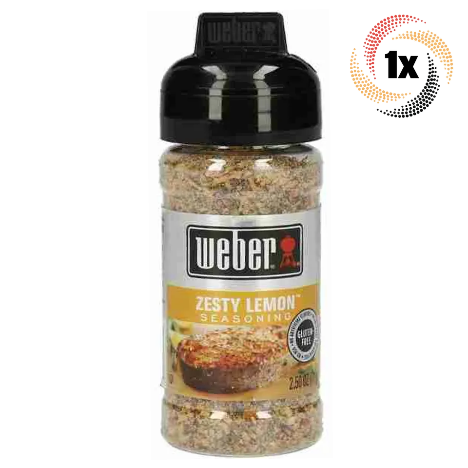 1x Shaker Weber Zesty Lemon Grilling Seasoning | 2.5oz | Gluten &amp; MSG Free - $11.12