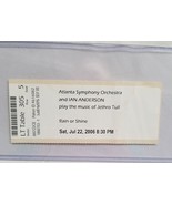 JETHRO TULL  ATLANTA SYMPHONY ORCHESTRA - ORIGINAL 2006 CONCERT TOUR TIC... - $187.91 MXN
