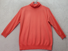 New York &amp; Company Sweater Womens Small Coral Knit Long Raglan Sleeve Tu... - £14.75 GBP