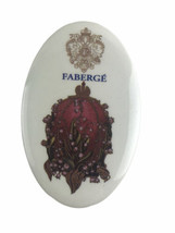 Vintage 1980s 1990s Faberge Collector Pinback Button Oval 2-1/2&quot; - £7.42 GBP