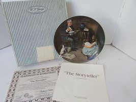 KNOWLES COLLECTOR PLATE THE STORYTELLER ROCKWELL HERITAGE  8TH  13293 CO... - £3.85 GBP