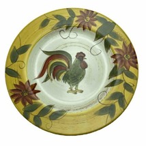 Vintage Gates Ware by Laurie Gates Rooster Flowers Stoneware Small Plate 8.5&quot; - £7.76 GBP