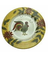 Vintage Gates Ware by Laurie Gates Rooster Flowers Stoneware Small Plate... - $9.72