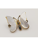 Vintage Mother Of Pearl / Shell Butterfly Brooch - $530.84 MXN