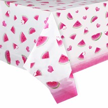 Watermelon Party Tablecloth - 2 Pack 54" X 108" Rose Red Watermelon Pa - £11.98 GBP