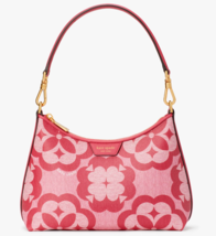 Kate Spade Reece Shoulder Bag Raspberry Pink K9773 Monogram Flower Purse $278 FS - £104.98 GBP