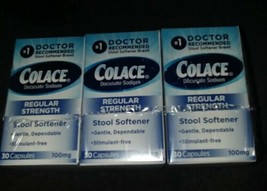 3 new boxes COLACE 100mg Stool Softener 30 Capsules (B3) - £15.43 GBP