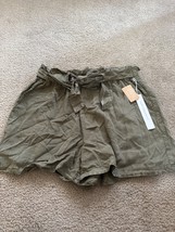 NWT Jane &amp; Delancey Women&#39;s M High Rise Pull On Shorts Army Green - £15.47 GBP