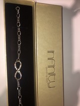 Alora INFINITY BRACELET 7 3/4&quot; L Silver Figaro Chain Jewelry w/Box Gifts... - $9.50
