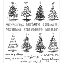 Tim Holtz Cling Stamps 7&quot;X8.5&quot;-Scribbly Christmas - $27.80