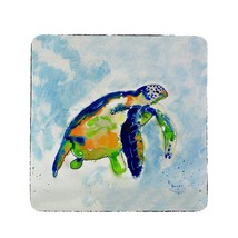 Betsy Drake Blue Sea Turtle Coaster Set of 4 - £27.16 GBP