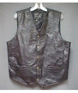 Navarre Leather Company Genuine Italian Stone Design Black Vest Mens Siz... - £27.51 GBP