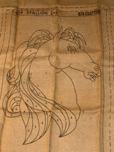 Rug Hook Tufting Printed Burlap STALLION T-629  Large 24 x 36  Rug Crafters - $28.71