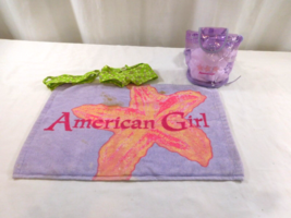 American Girl Doll Kailey Green Floral Bathing Suit + Purple Backpack + Beach To - £11.00 GBP