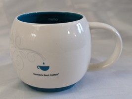 Seattle&#39;s Best Coffee Starbucks Brand Stackable Mug Teal Hello Tea Mug 2011 - £12.48 GBP