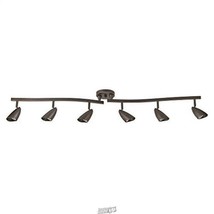 globe electric 59376 grayson 6-light adjustable s-shape track lighting, bronze - £71.29 GBP