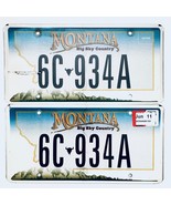 2011 United States Montana Gallatin County Passenger License Plate 6C 934A - €17,18 EUR