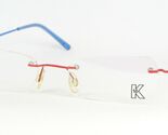 NEW K16 K1067 236 RED /BLUE EYEGLASSES GLASSES RIMLESS METAL 50-18-135mm... - $37.62