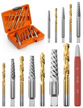 Tacobey13Pcs Screw Extractor Drill Bit+Center Punch Set, Cr-Mo Alloy Steel Screw - £27.03 GBP