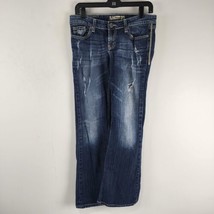 Bke Buckle Denim Women’s Jeans Sabrina 28X31 1/2 Blue Pants Boot Measure 31x30 - £19.46 GBP