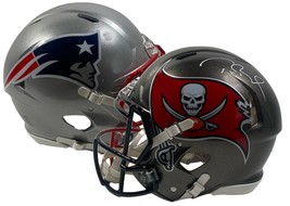 TOM BRADY Autographed Patriots / Buccaneers Split Authentic Helmet FANATICS - £3,193.42 GBP