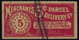 1890 Merchant&#39;s 5c Parcel Delivery Co. &quot;Read&quot; - £17.32 GBP