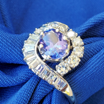 Earth mined Tanzanite Diamond Engagement Statement Ring 2.8ct Solitaire 14k Gold - $136,108.90 MXN