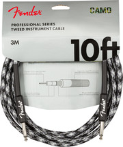 Genuine Fender Professional Series Instrument Cable, 10&#39;, Winter Camo - $39.99