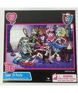 Monster High Super  3D Jigsaw Puzzle slumber party 150 Pieces 12&quot; x 18&quot; - £15.95 GBP