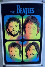1981 Beatles Fuzzy Blacklight Poster 23x35 Funky Enterprise #953 - £112.95 GBP