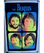 1981 Beatles Fuzzy Blacklight Poster 23x35 Funky Enterprise #953 - £112.76 GBP