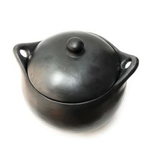 Soup Pot 4 Liters Black Clay 100% Handmade Enhance Food Taste Take Care ... - £56.83 GBP