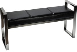 Cortesi Home Holden Modern Metal Entryway Bench, 40&quot;, Black. - £176.12 GBP