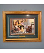 Linda Budge “Tea Party” Solid Oak Wood Professionally Framed and Double ... - $57.42