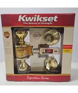 Kwikset Signature Series Door Knob And Deadbolt Gold New In Box Cerrojo - $27.03 CAD