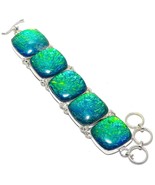Triplet Fire Opal Gemstone Handmade Ethnic Silver Jewelry Bracelet 7-8&quot;  - $18.99
