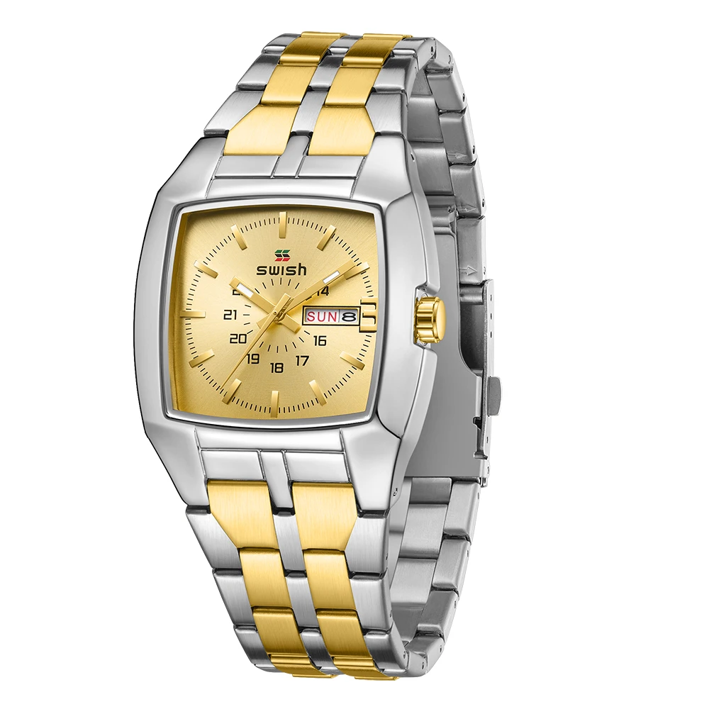 Luxury Men Watches Fashion Quartz Wristwatch Original Waterproof Stainle... - £29.18 GBP