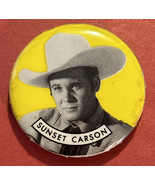 Vintage Collectable - Sunset Carson Pin Back - £9.60 GBP