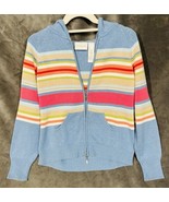 Liz Claiborne Vtg Full Zip Hooded Cardigan Sweater Long Sleeve Girls XL EUC - $17.42