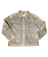 Woolrich Shirt Womens Large Blue Jean Denim Button Comfort Western Outdo... - £20.85 GBP