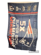 New England Patriots Flag 3X5  Superbowl Football 5x Champions - £5.76 GBP