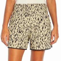 Three Dots Ladies&#39; Size XL Elastic Waist Pull-On Shorts, Animal Print - £11.79 GBP