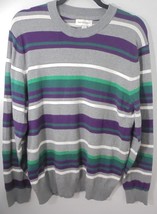 Free Assembly Sweater Womens Large L Striped Crew Neck Soft Knit - £13.91 GBP