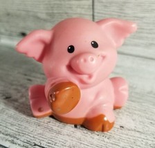 Fisher Price Little People Farm Animal Figure 2007 PINK PIG in Mud Rubbe... - $6.31