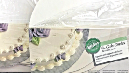 Wilton 8 Inch Cake Circles Lot of 2 Holds 6-7 Inch Cakes 12 Count Each #2104-80 - $15.20