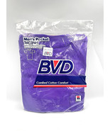 Vintage 1980’s BVD Mens Pocket Tee T-Shirt Purple Preshrunk Cotton 2XL M... - $31.00