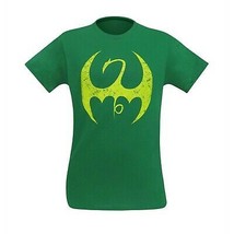 Iron Fist Distressed Symbol Men&#39;s T-Shirt Green - £21.67 GBP+